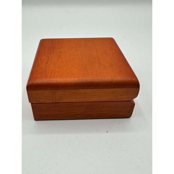 Argento Vivo Jewelry Box Wooden Exterior Velvet Lining 3" EMPTY - Picture 7 of 9